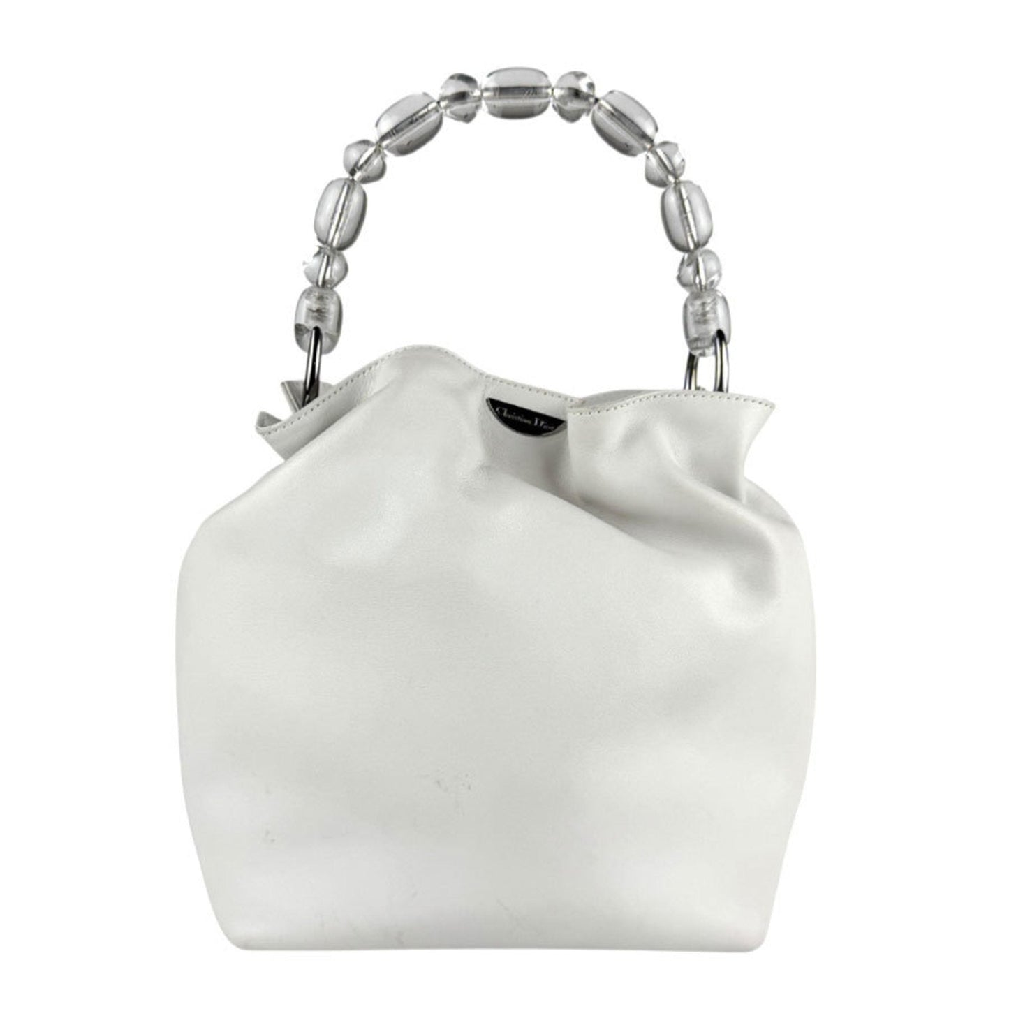 Dior Handbag Christian Leather White