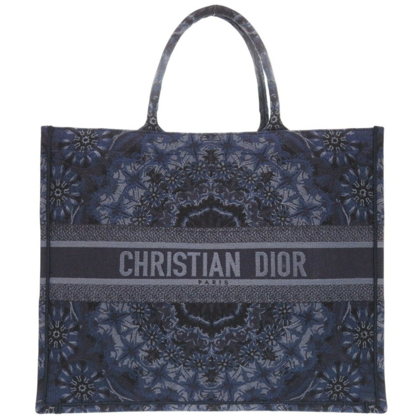 Dior Handbag Christian Tote Bag 2 Canvas Blue Navy