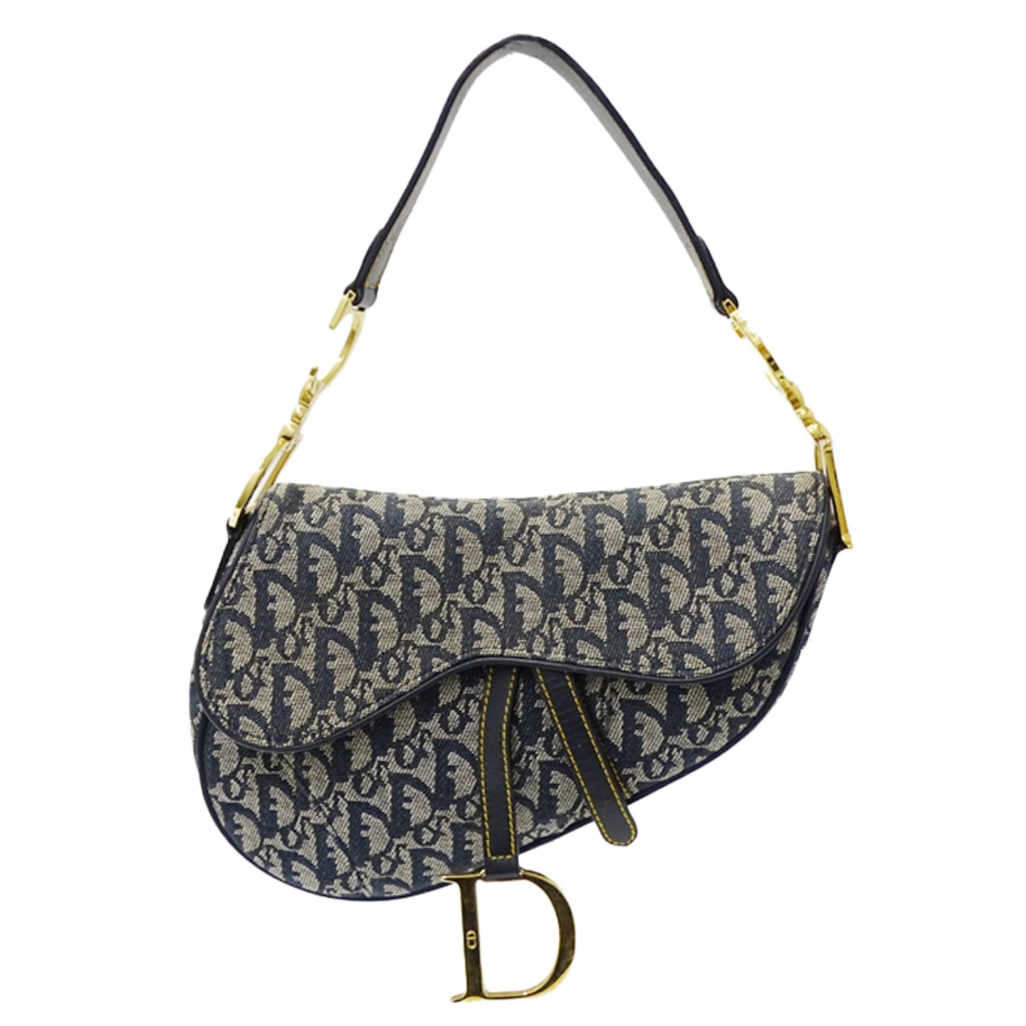 Dior Handbag Christian Jacquard Shoulder Bag Blue