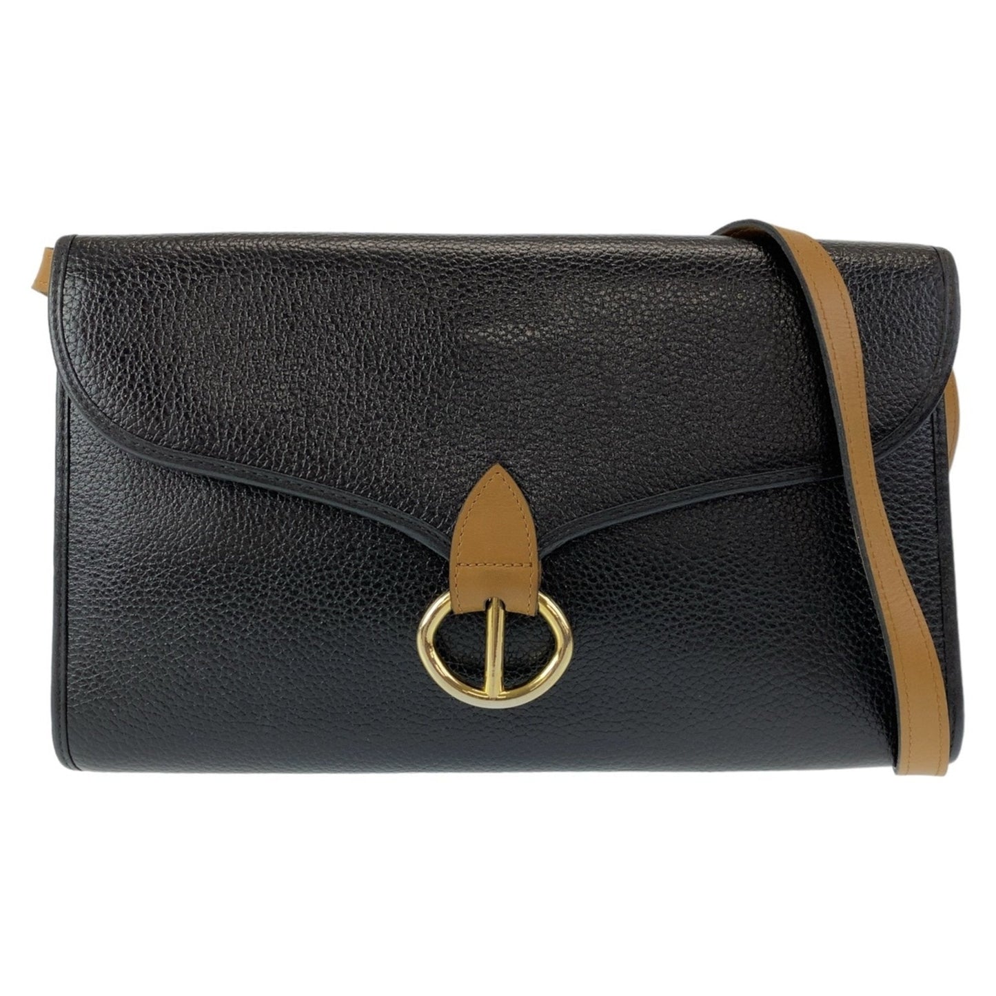 Dior Handbag Christian Pochette Shoulder Bag 3 Leather Black