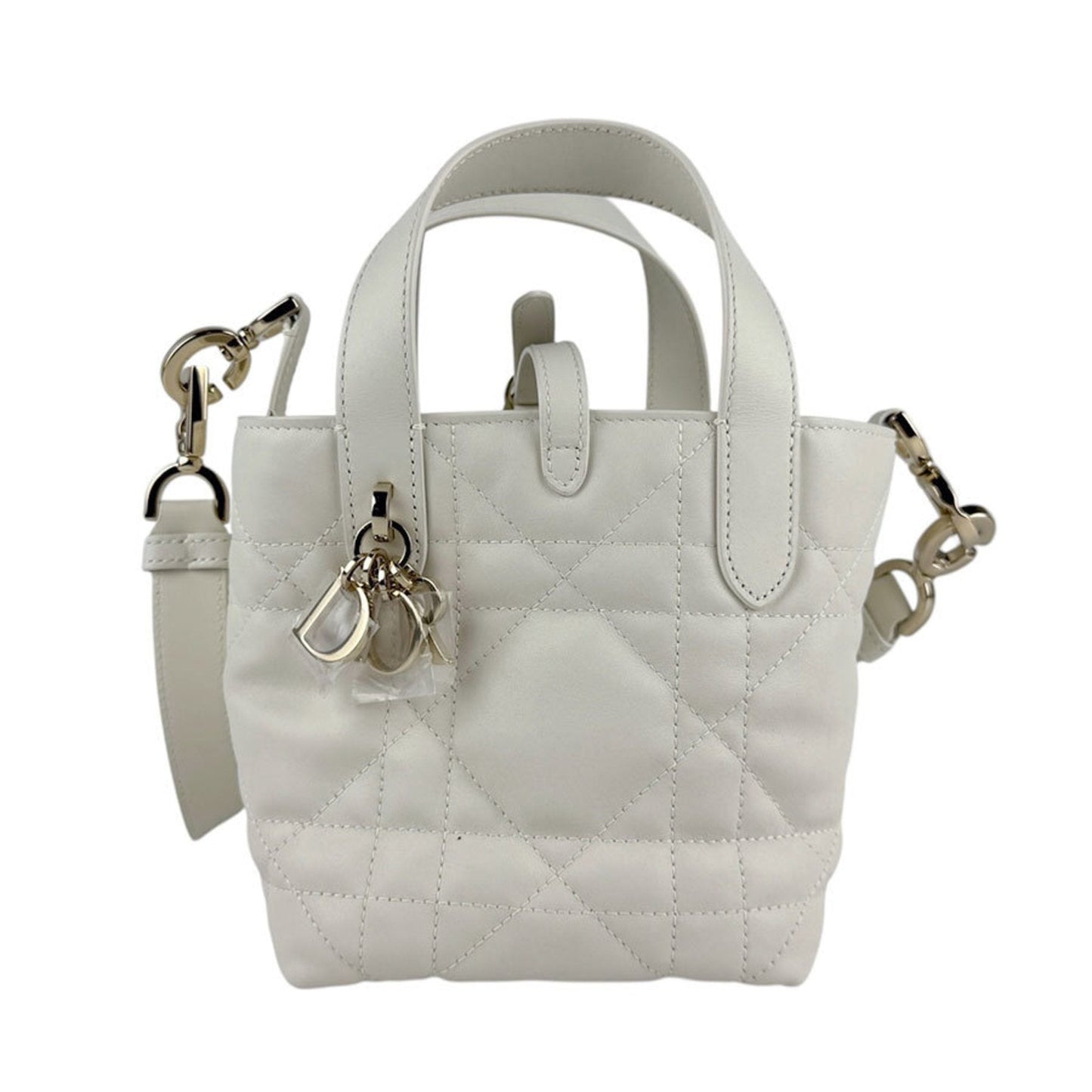 Dior Handbag Christian Shoulder Bag 5 Leather White