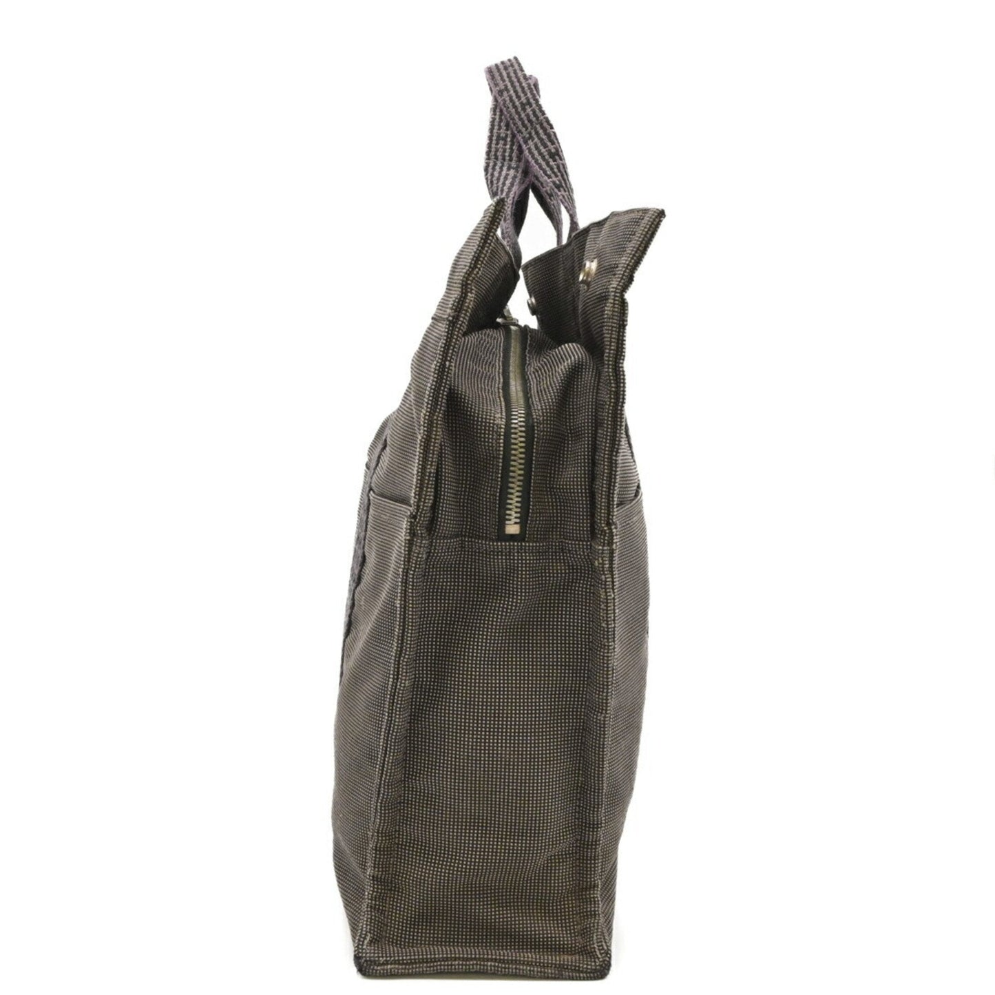 Hermes Tote Bag Canvas Nylon Gray