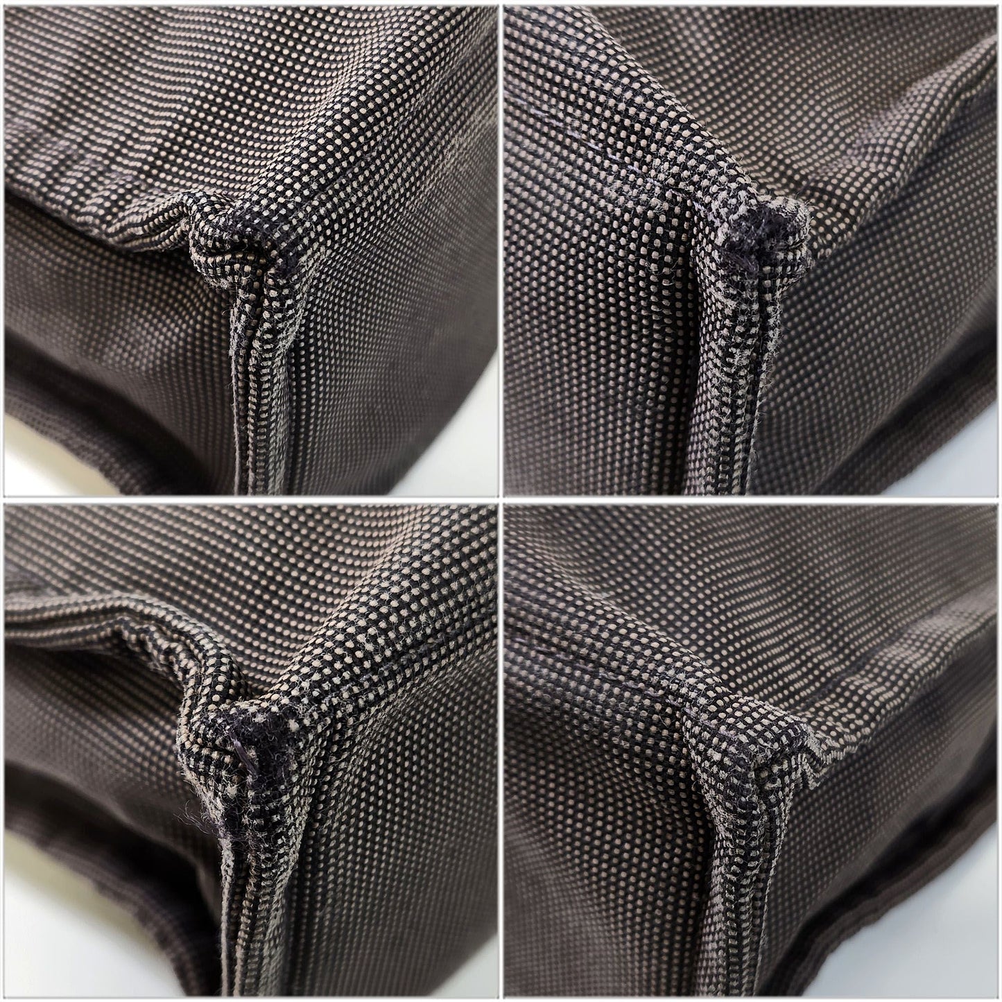 Hermes Handbag Tote Bag Canvas Gray Tote Bag 5