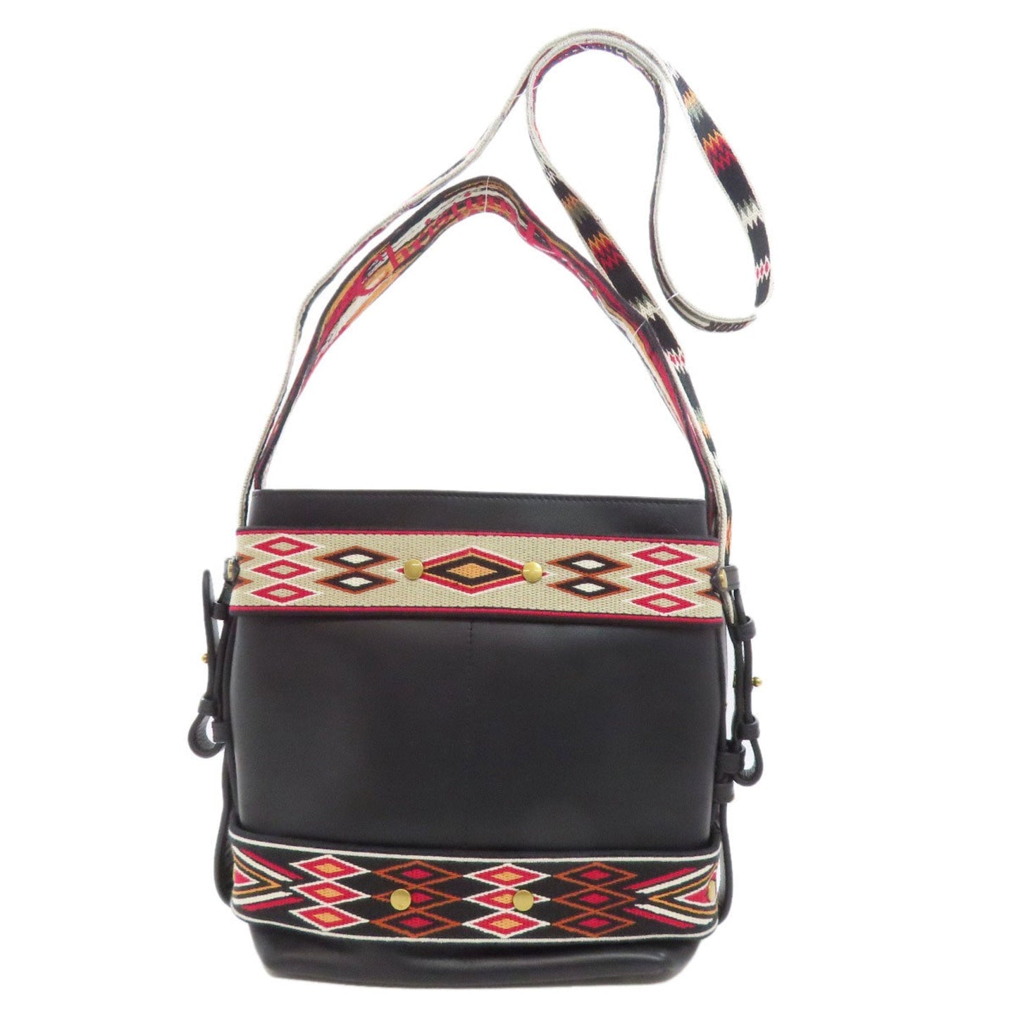 Dior Handbag Christian Shoulder Bag 39 Leather Black