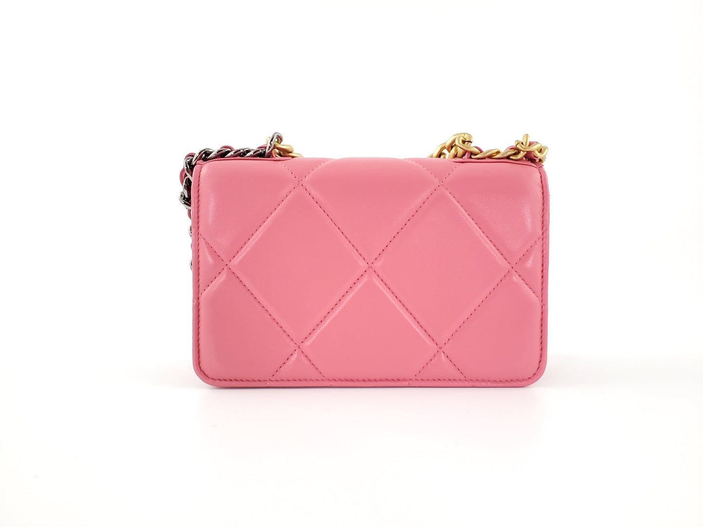 Chanel New 19 Pink Wallet on the Chain WOC Bag