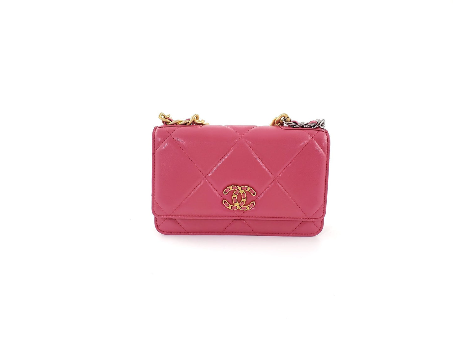 Chanel 19 Pink Wallet on the Chain Crossbody Bag