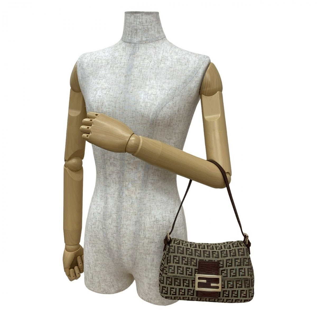 Fendi Handbag Mamma Canvas Brown Bucket Bucket Bag 20250703Dkb6889720