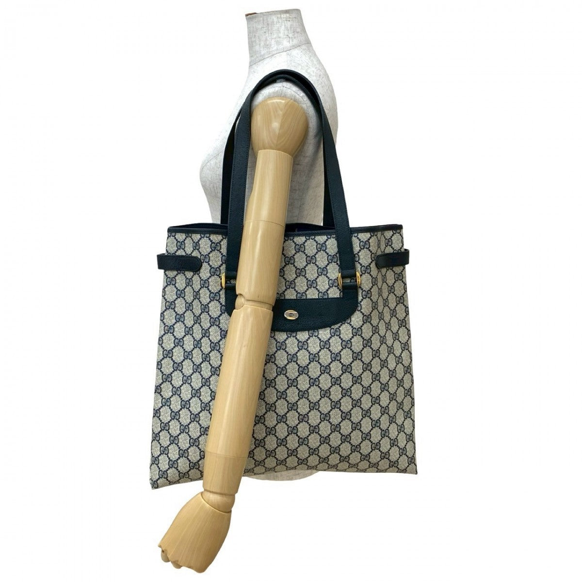 Gucci 20250715Jpb391 10 Leather Navy Tote Bag