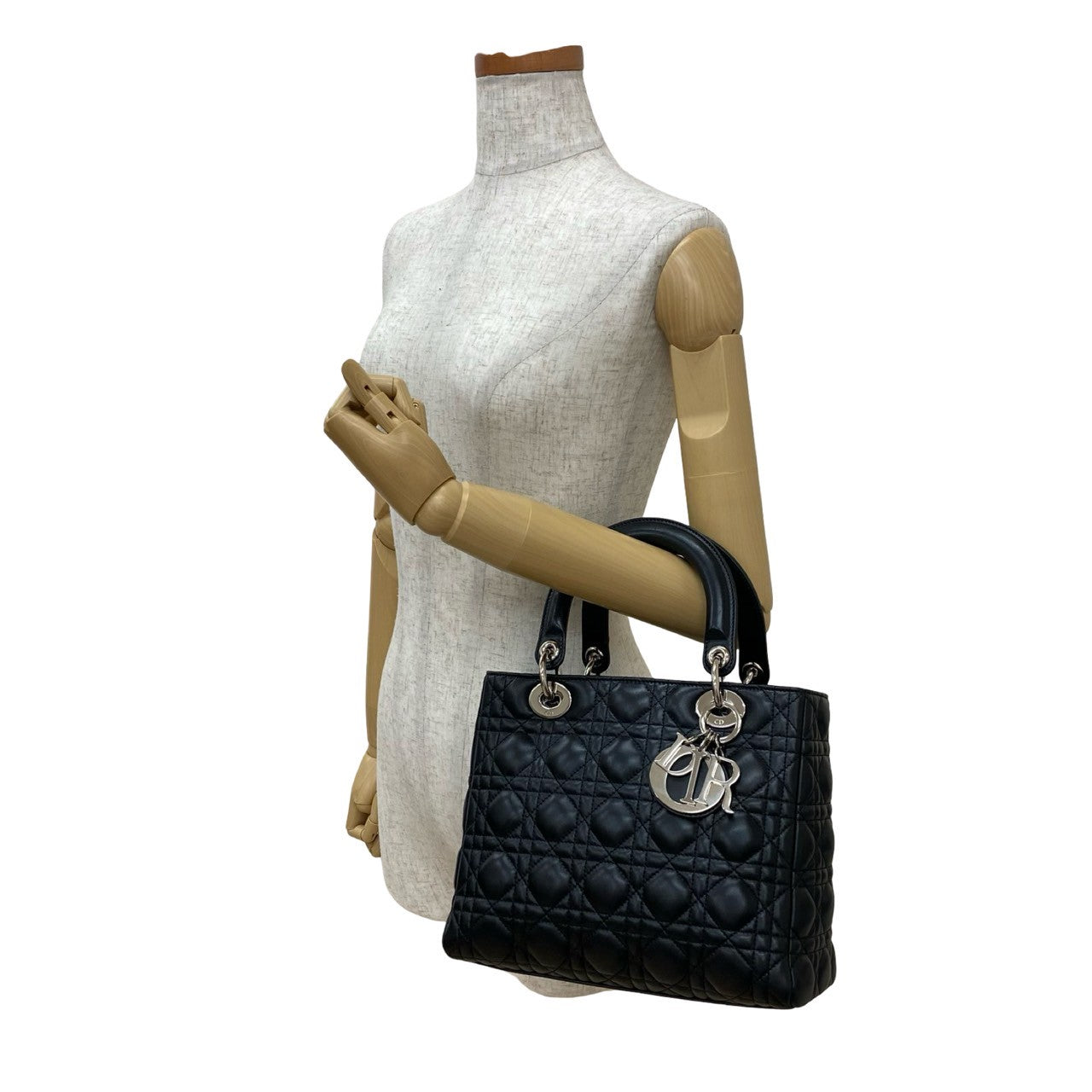 Dior Handbag Lambskin Lady Black Travel Bag