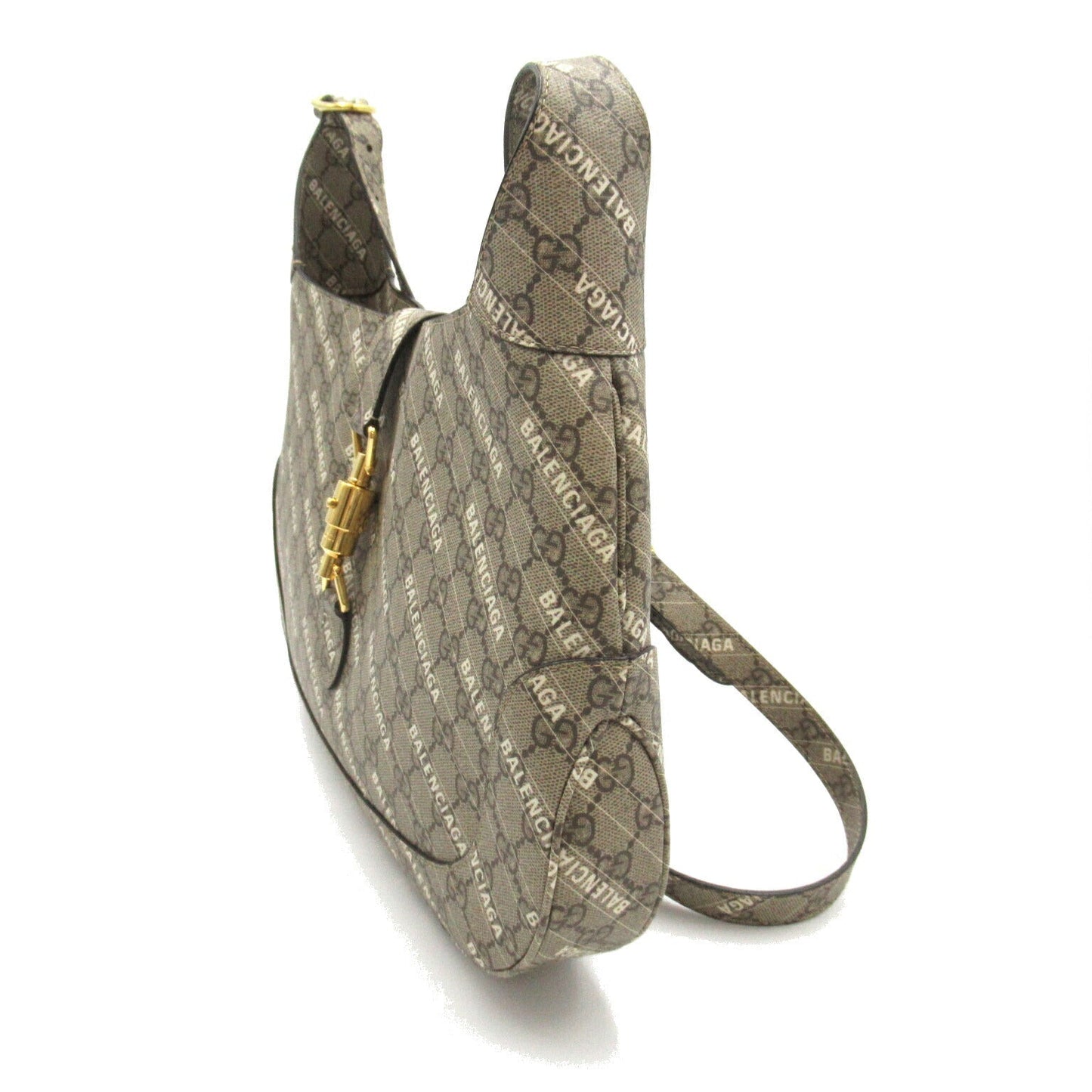 Gucci x Luxury Balenciaga Trending PVC Canvas Brown Shoulder Bag