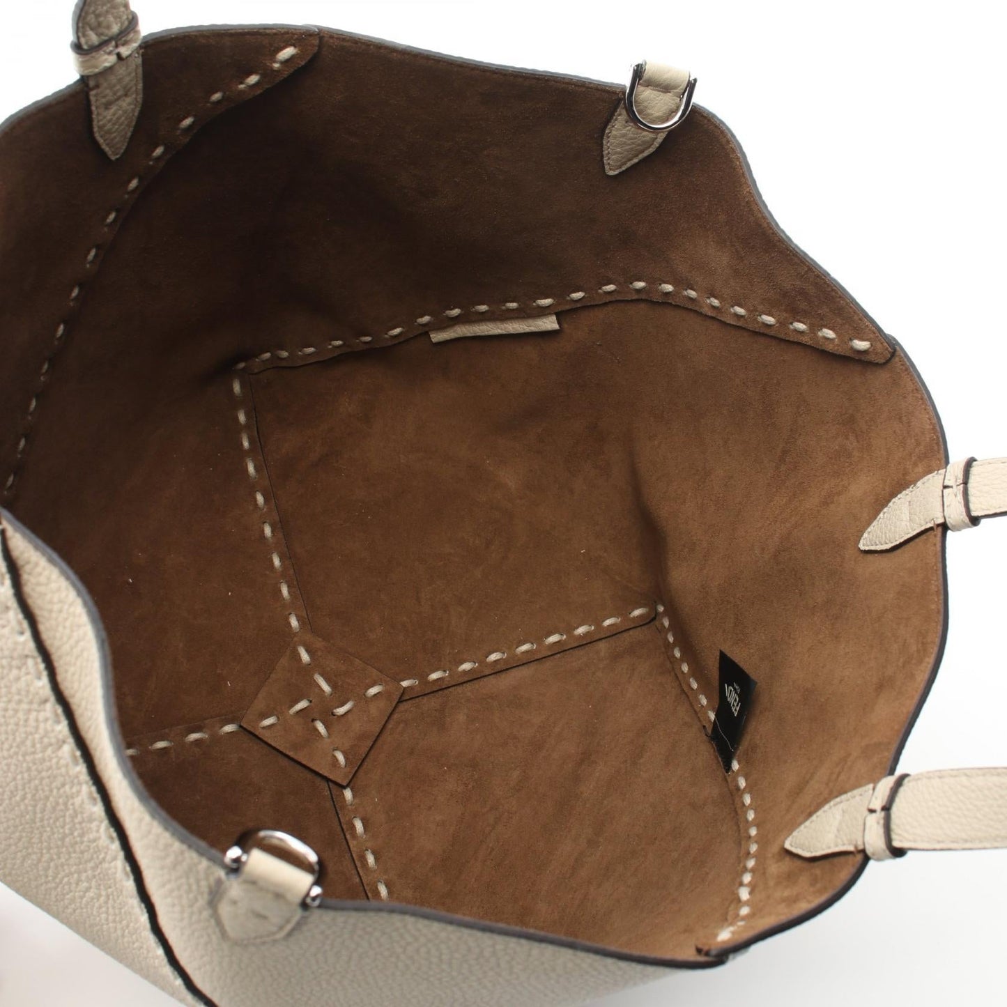Fendi Selleria Diagonal Tote Bag Leather