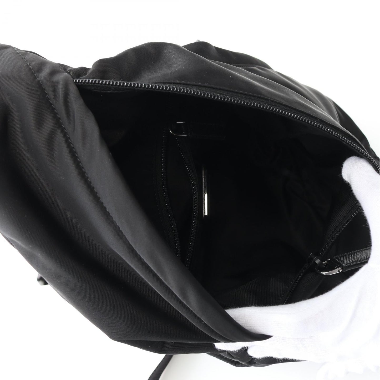 Prada Tessuto Waist Bag Leather Nylon Saffiano Travel Bag