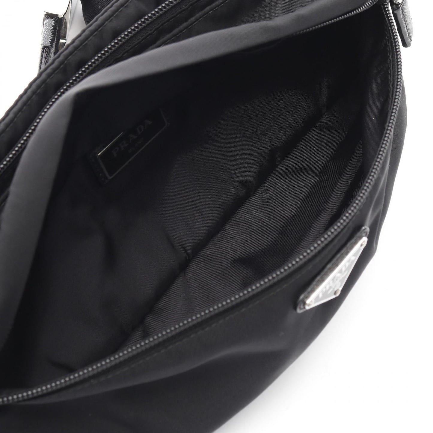 Prada Tessuto Montagn Waist Bag Leather Nylon Travel Bag
