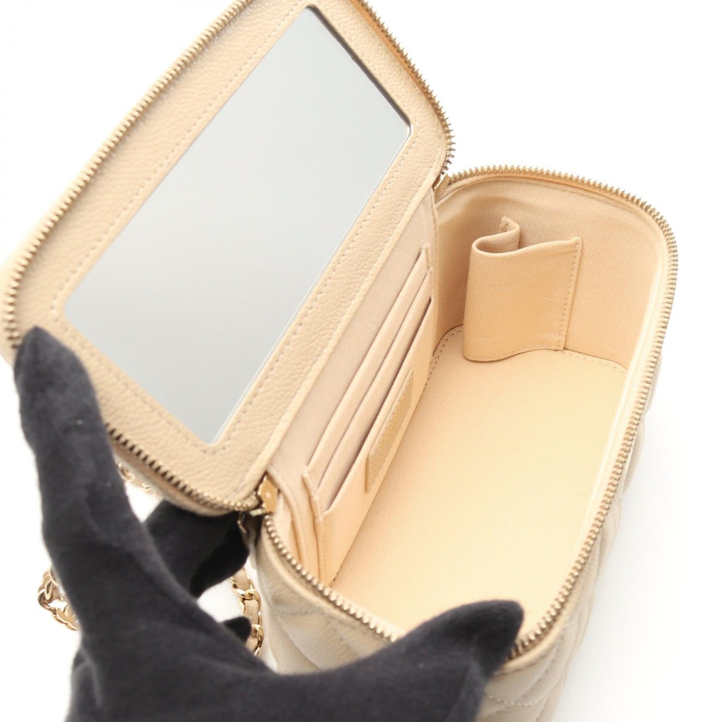 Matelasse Caviar Skin 2way Shoulder Bag Signature
