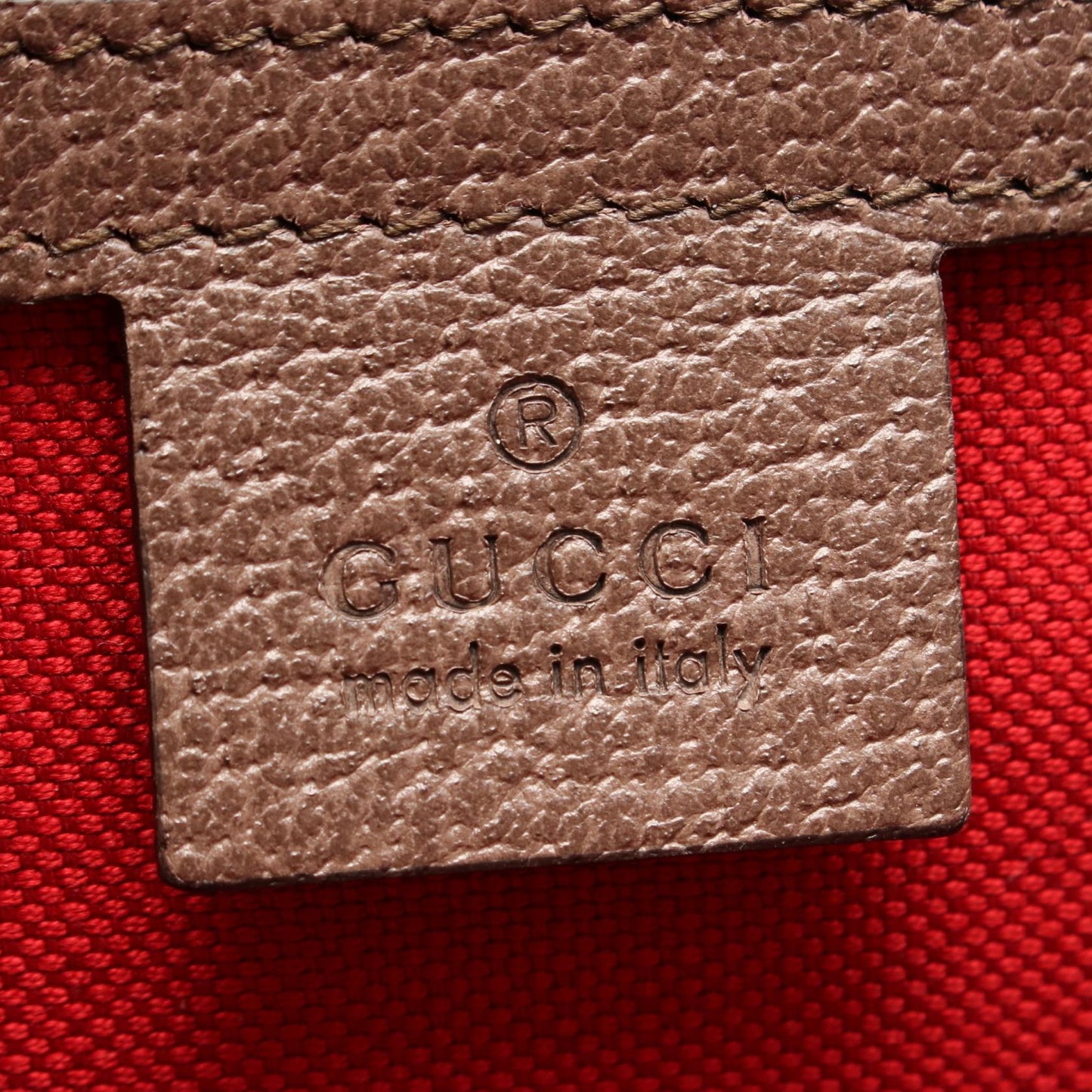 Gucci Interlocking Fabric Tote Bag Leather