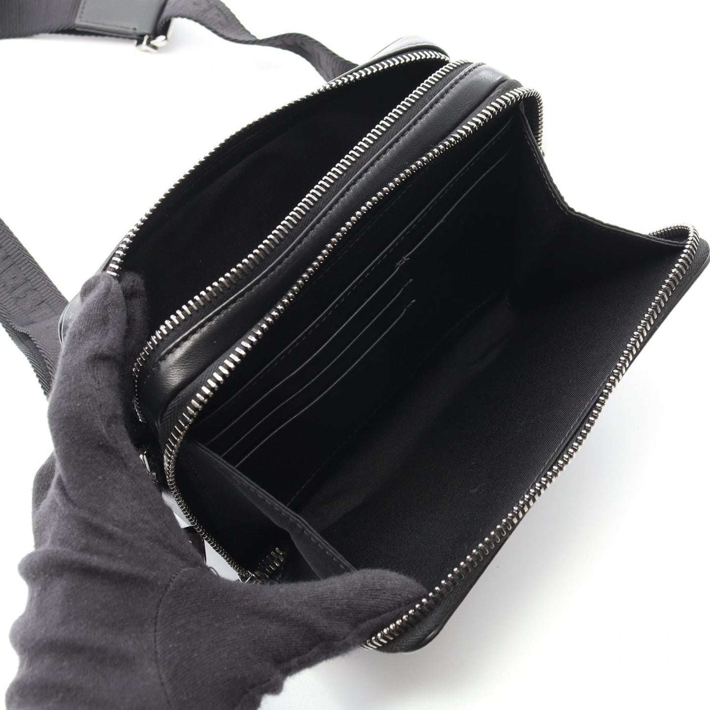Dior Cd Diamond Pvc Coated Shoulder Bag Leather Canvas