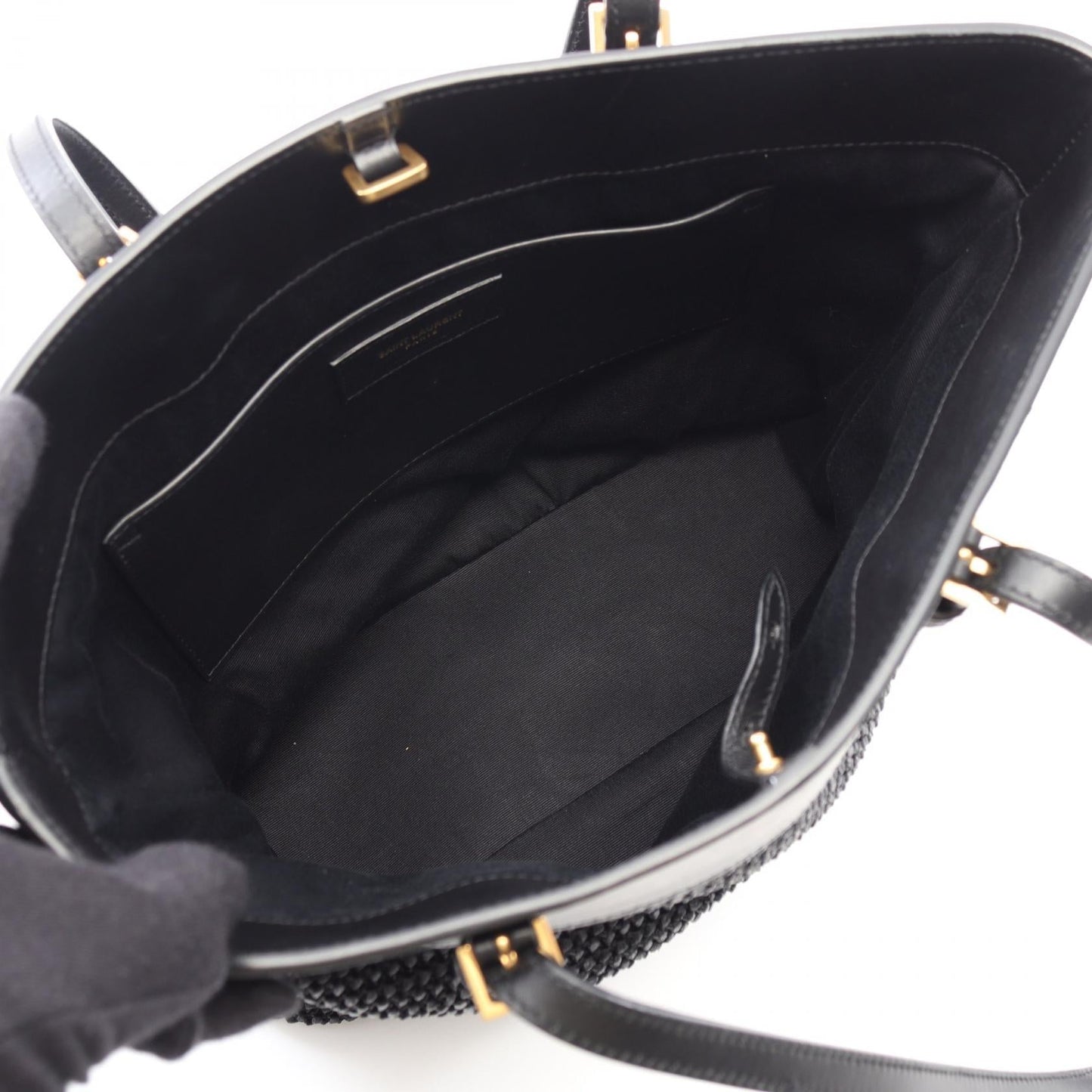 YSL Saint Laurent Paris East West Tote Bag Straw Tote Bag Leather