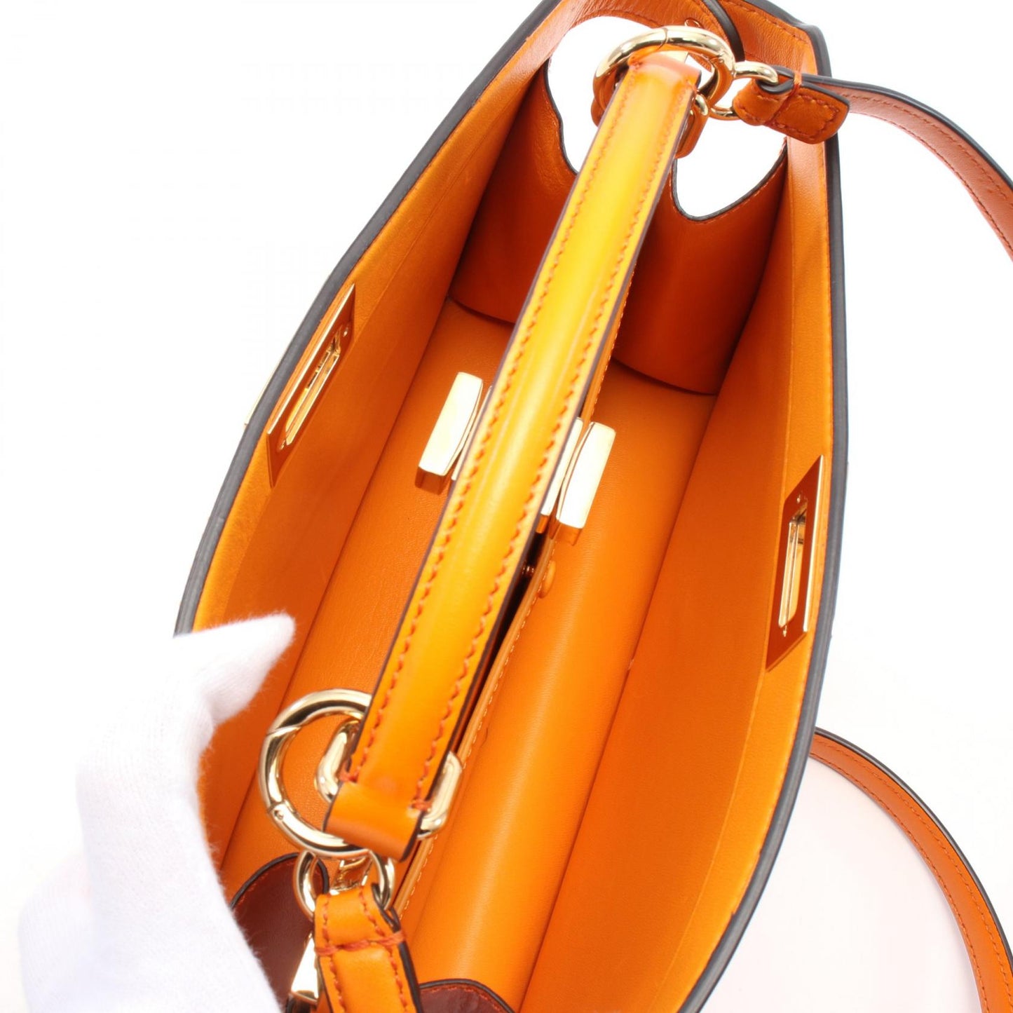 Fendi Peekaboo Iseeu Eastwest Handbag Leather Travel Bag