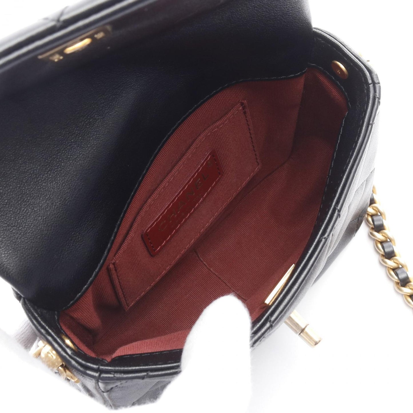 Matelasse Lambskin Shoulder Bag Signature Evening