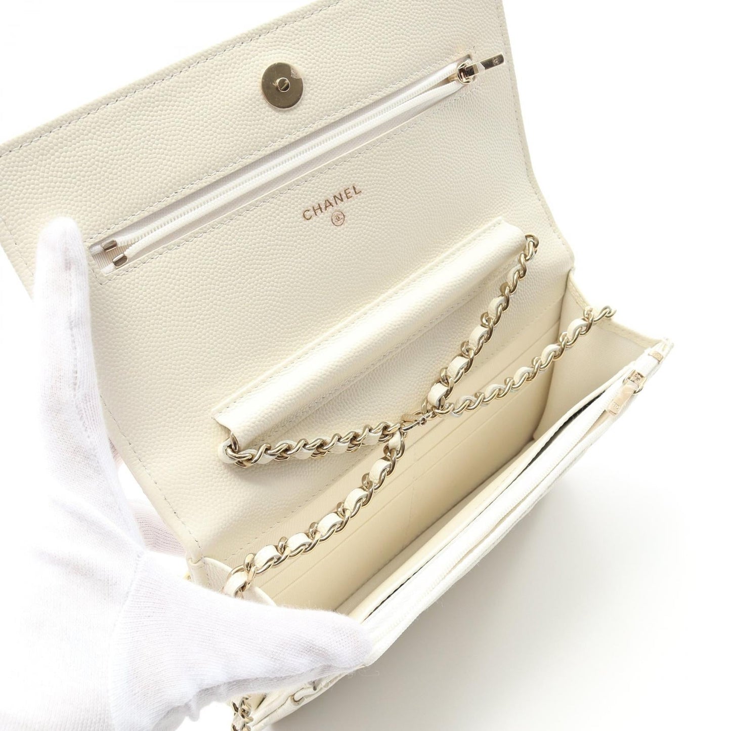 Matelasse Grained Calfskin Shoulder Bag Structured