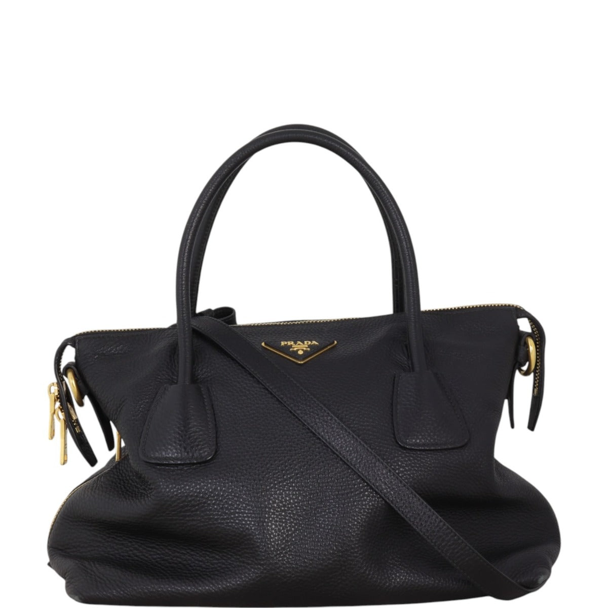 Prada Tote Bag Daino Tote 2 Vitello Black