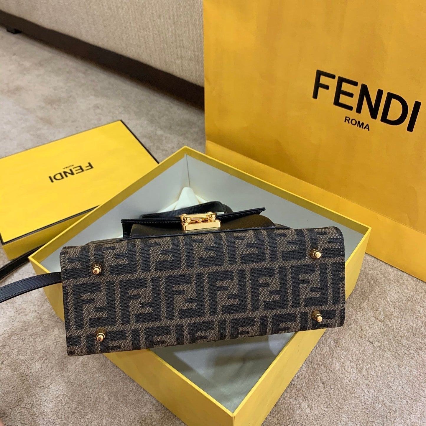 Handle Brown Travel Bag