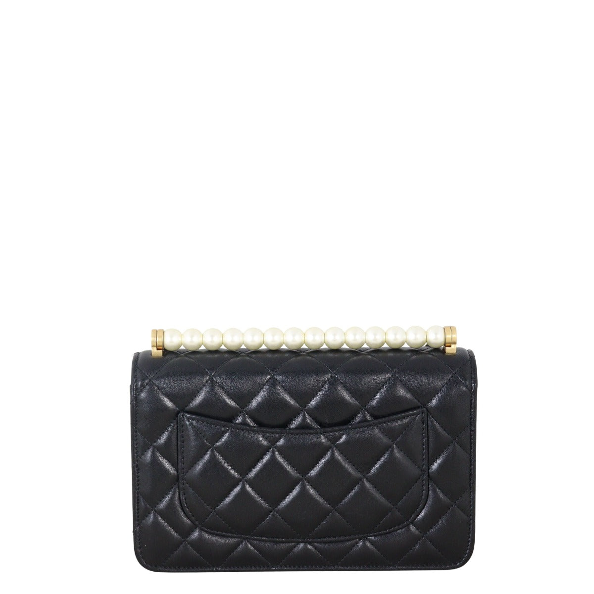 Chanel Chic Pearls Wallet on Handbag Quilted Black Crossbody Bag