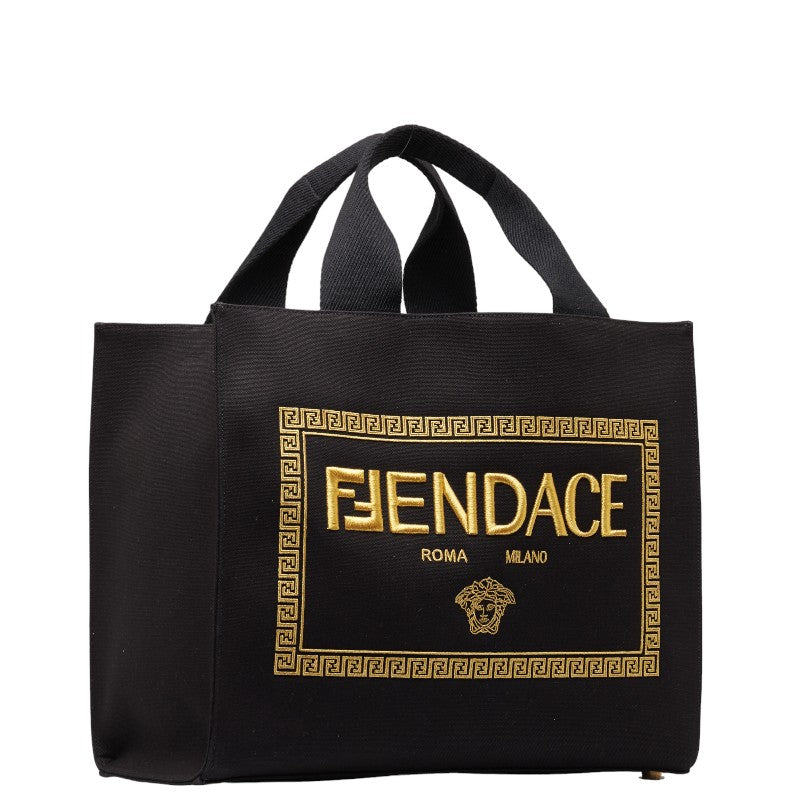 Fendi Fendace La Medusa 2Way Bag Canvas Tote Bag