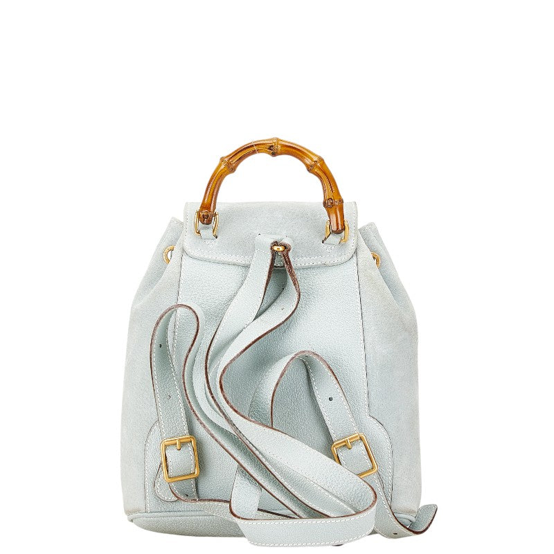 Gucci Bamboo Backpack Leather Suede