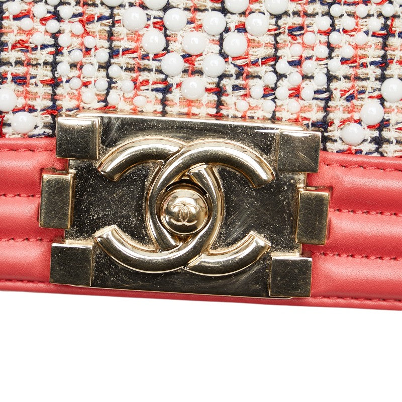 Chanel Boy Tweed Leather Shoulder Bag