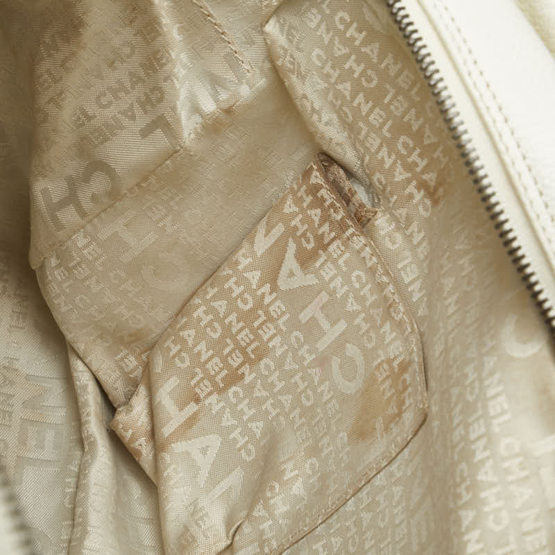 Chanel Choco Bar Leather Boston Bag Travel Bag