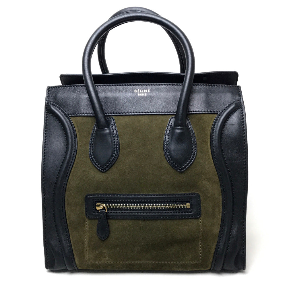 Tote Bag Khaki Luggage Shopper Women Leather Suede