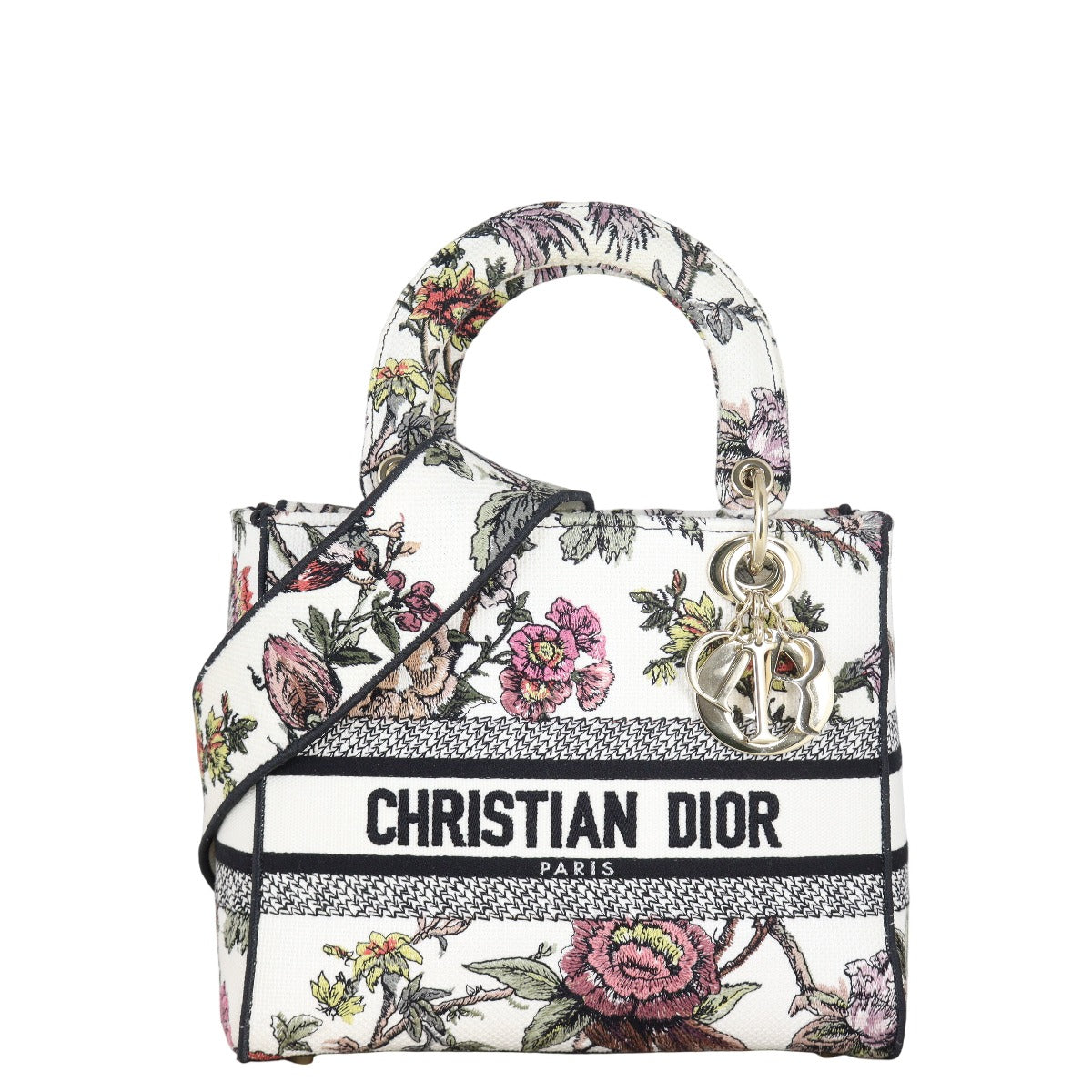 Dior Shoulder Bag Lady D-Lite 2 Canvas Medium