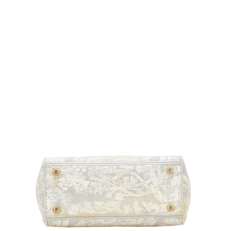 Dior Lady Embroidery 2Way Bag Canvas Travel Bag