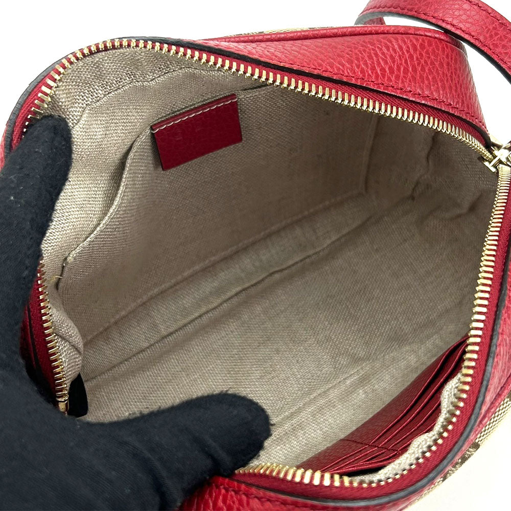 Gucci GG Canvas Red Shoulder Bag