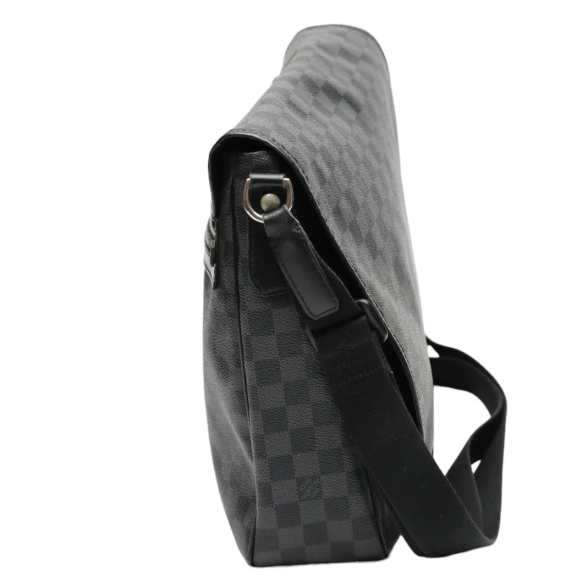 Louis Vuitton N58033 Damier Grafitte Daniel GM Leather Black Shoulder Bag