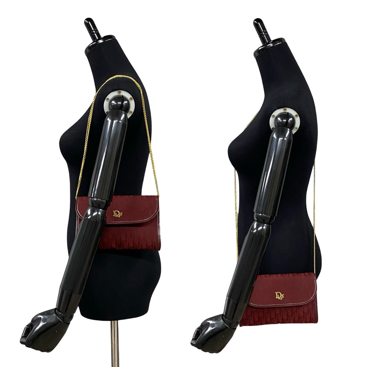 Dior Christian Shoulder Bag Wine Leather Red