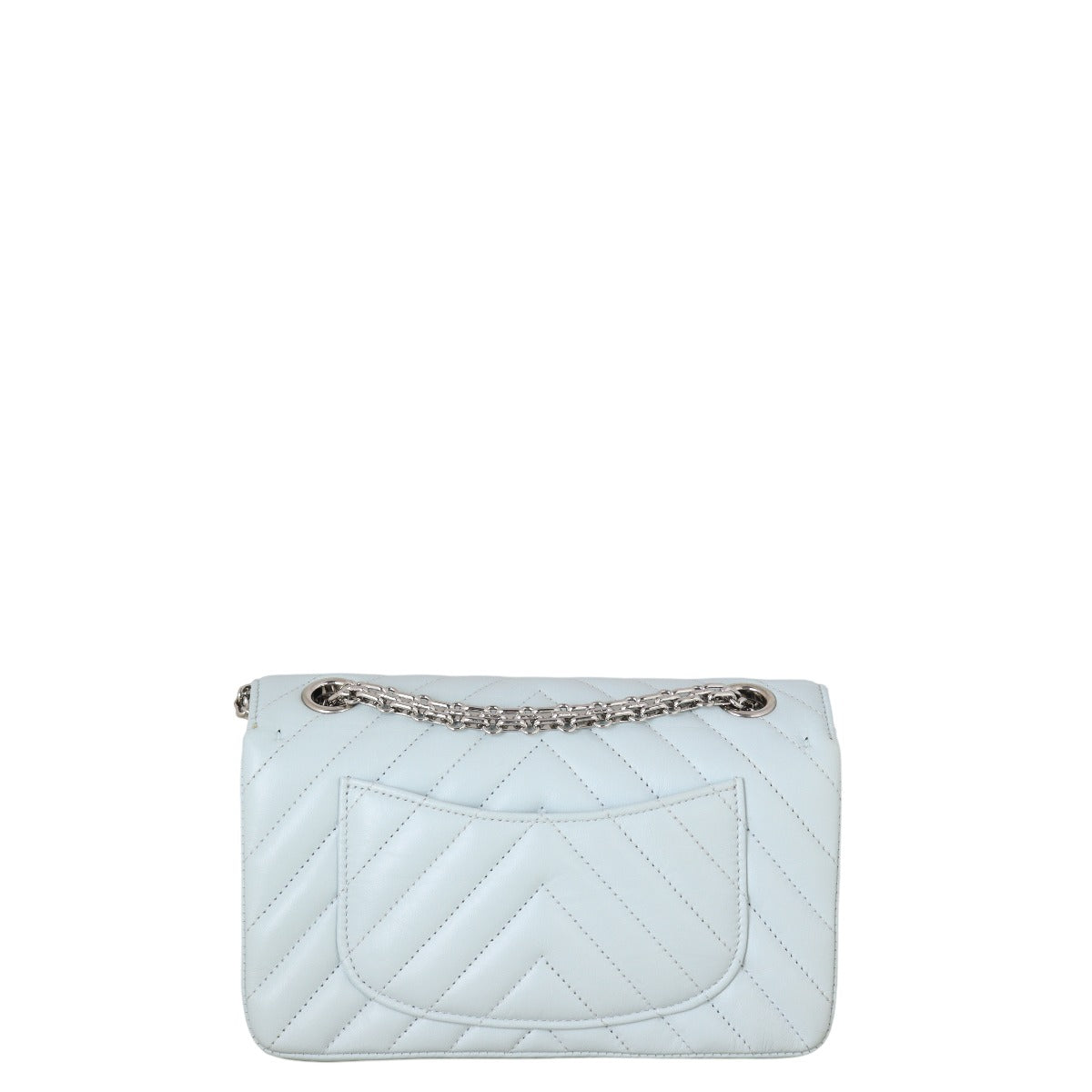Chanel 2.55 Reissue 224 Single Bag Chevron Quilted Blue Crossbody Bag