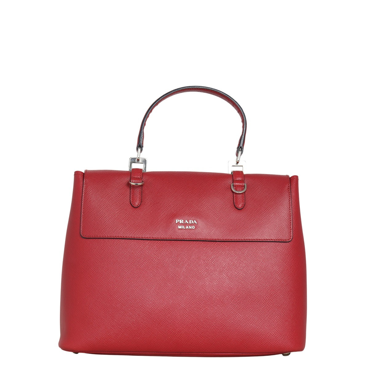 Prada Saffiano Cuir Top Handle Bag Travel Bag