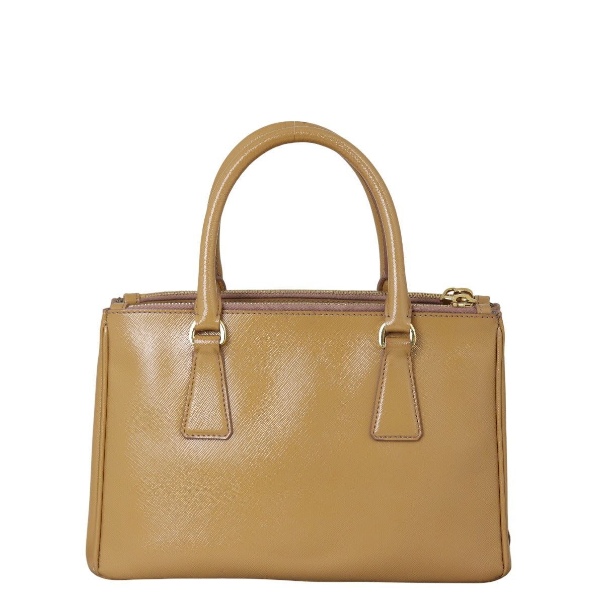 Prada Saffiano Vernice Galleria Double Zip Tote Handbag Mini Tote Bag