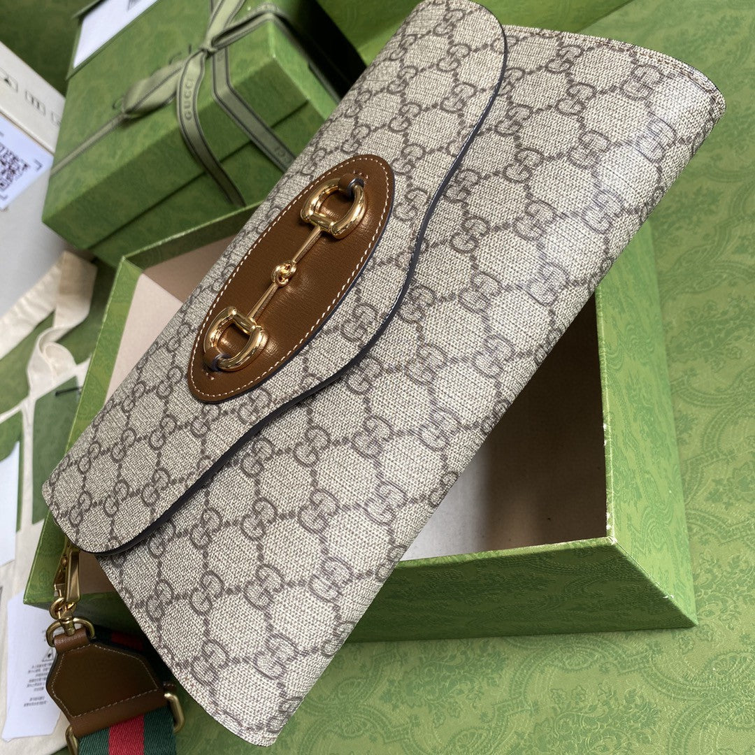 gg Horsebit 10in 26cm gg Beige Small Travel Bag