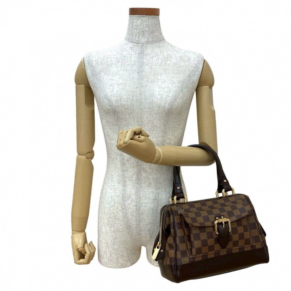 Louis Vuitton N51201 Damier Knightsbridge Leather Brown Handbag