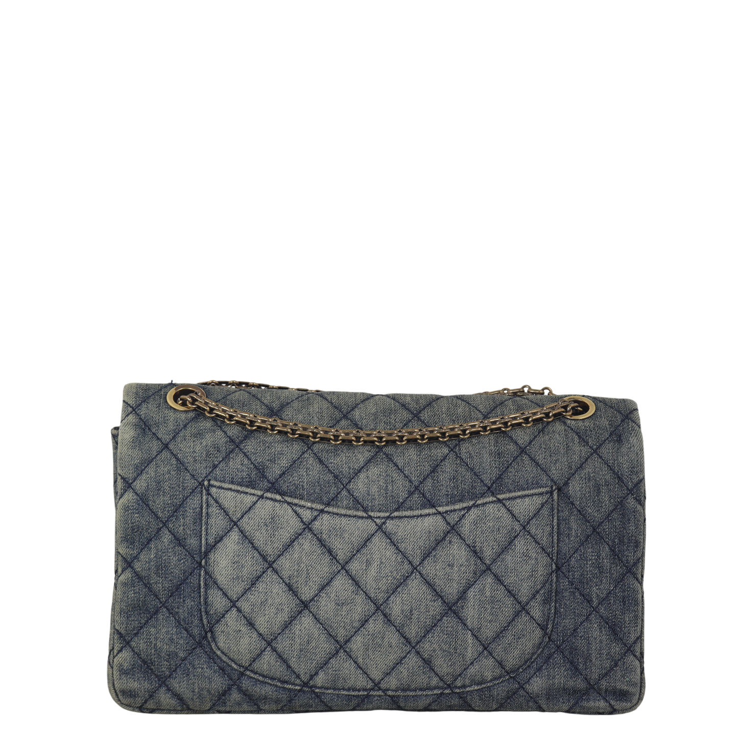 Chanel 2.55 Reissue 226 Double Bag Denim Quilted Crossbody Bag