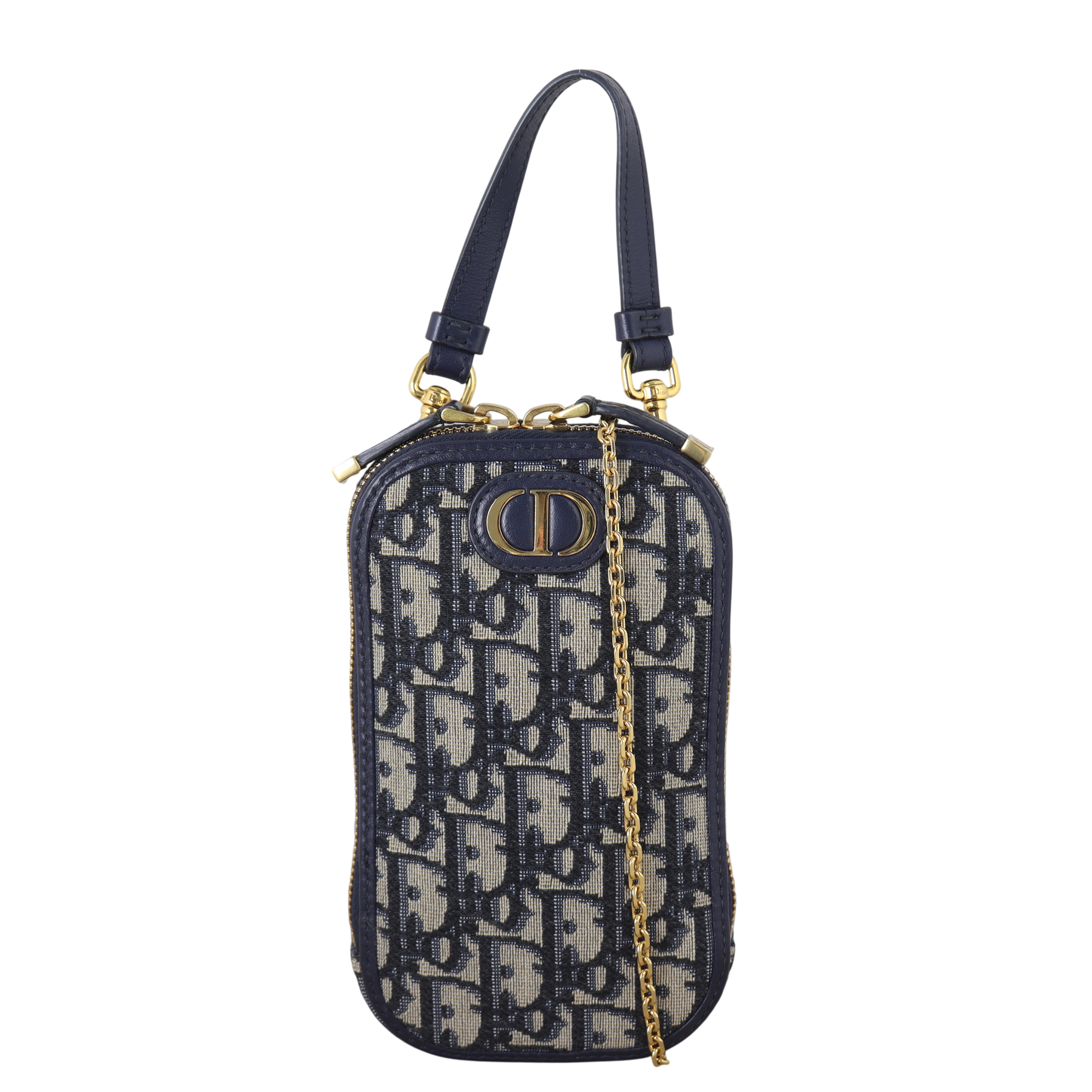 Dior Crossbody Bag 30 Montaigne Phone Holder Oblique Canvas Mini Small Shoulder Bag