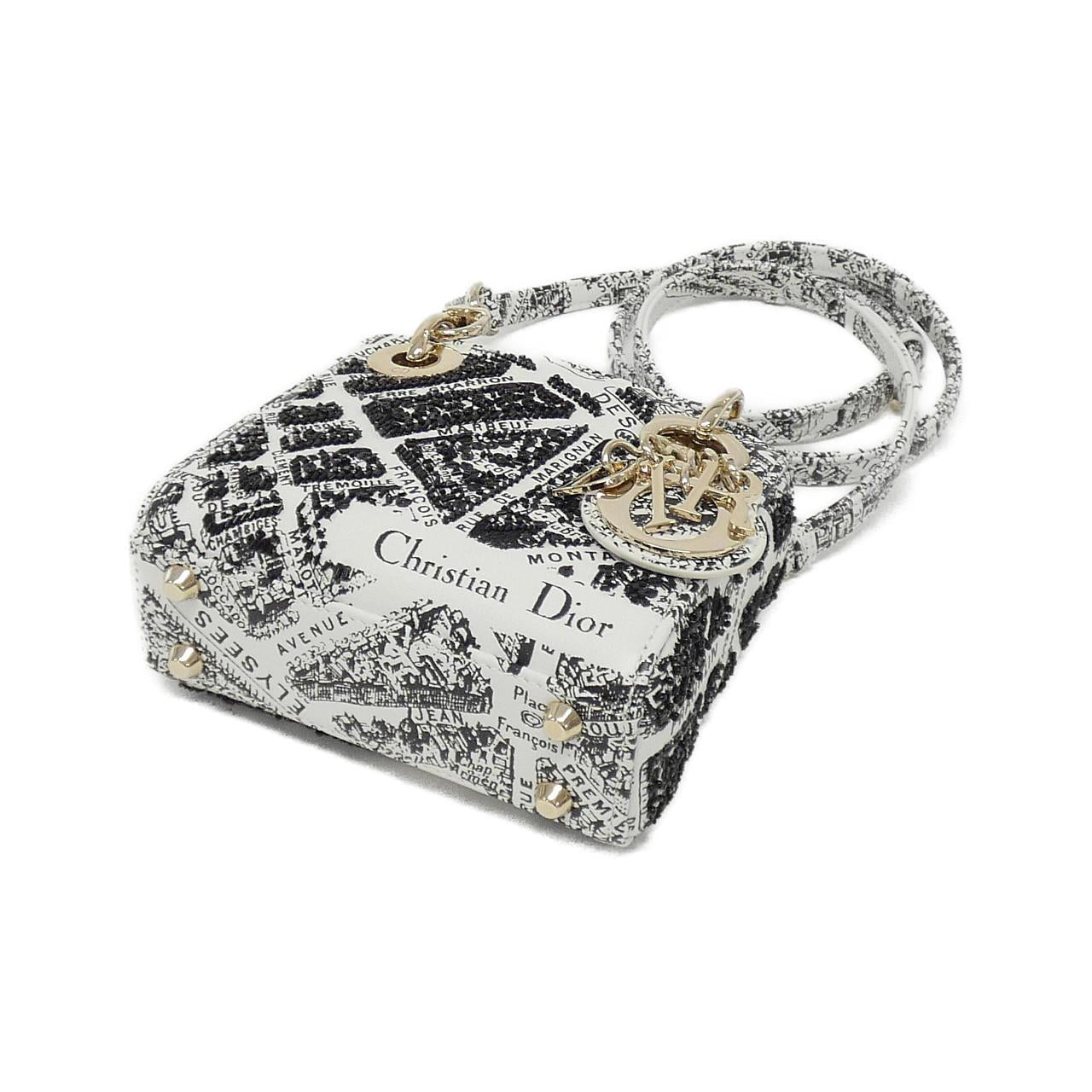 Dior Christian Plan De Paris Lady Bag Leather Travel Bag