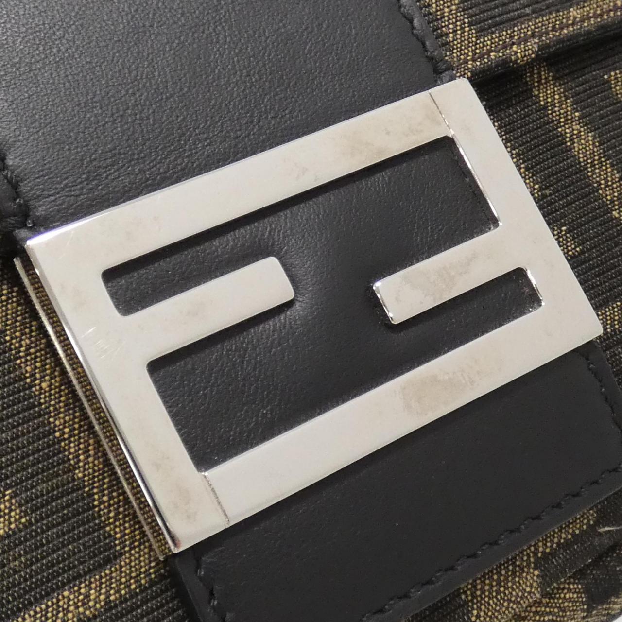 Fendi Baguette Calf Waist Bag Canvas Shoulder Bag