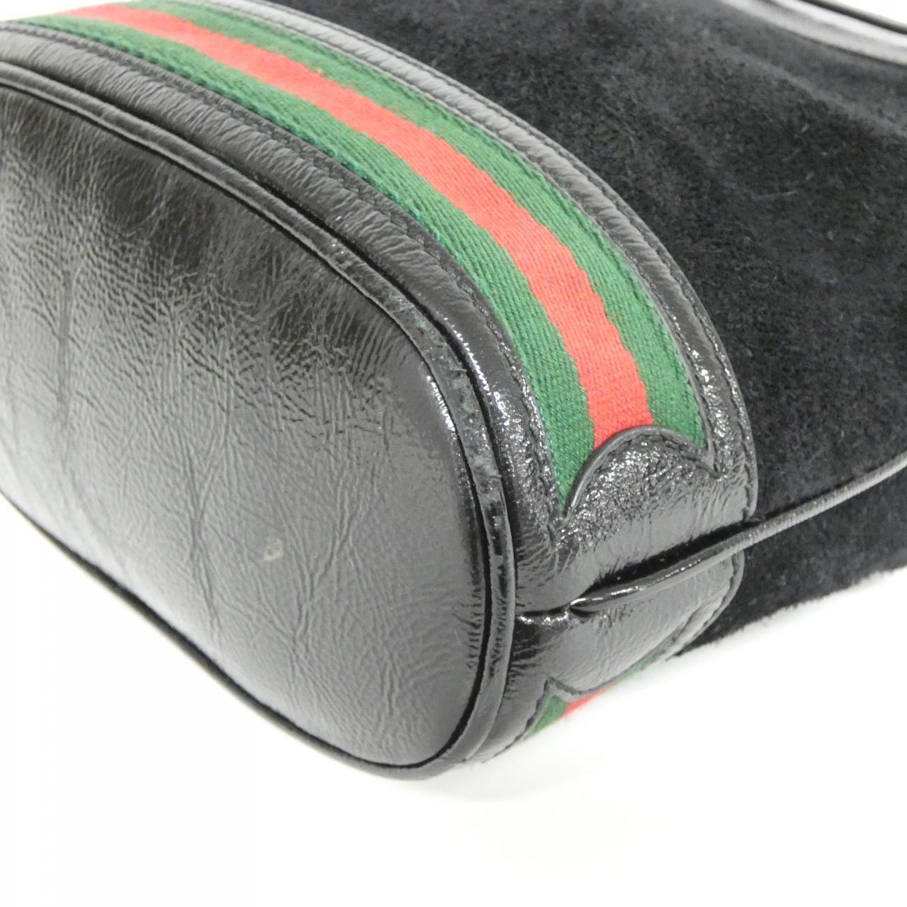 Gucci Ophidia Enamel Shoulder Bag Suede