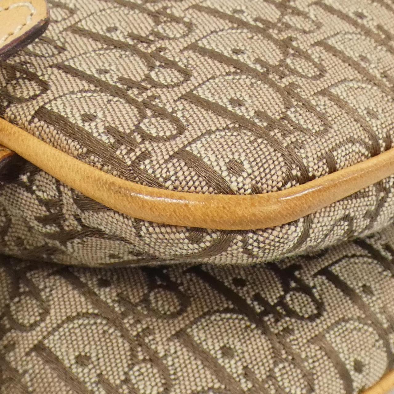 Dior Christian Shoulder Bag Leather Canvas