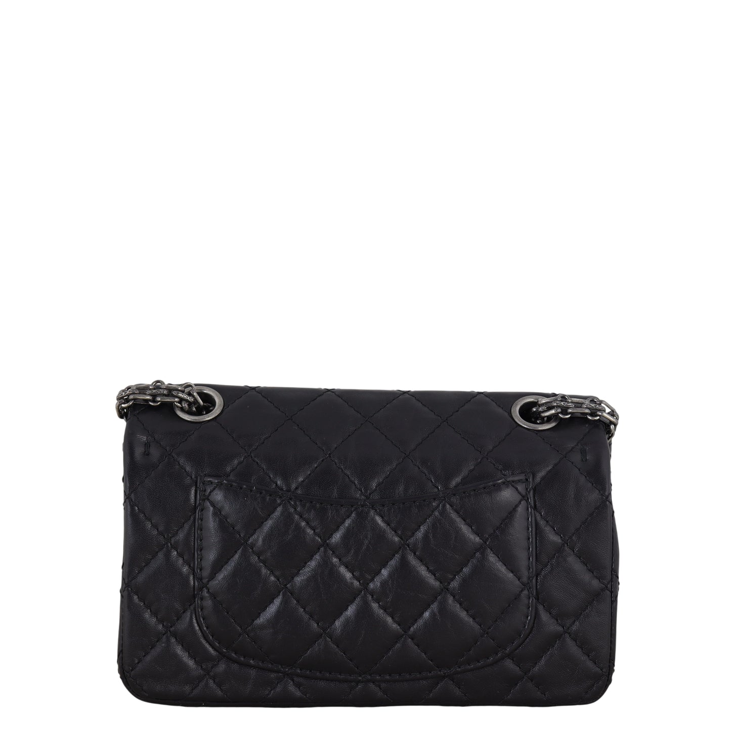 Chanel 2.55 Reissue 224 Single Flap Bag Quilted Black Crossbody Bag