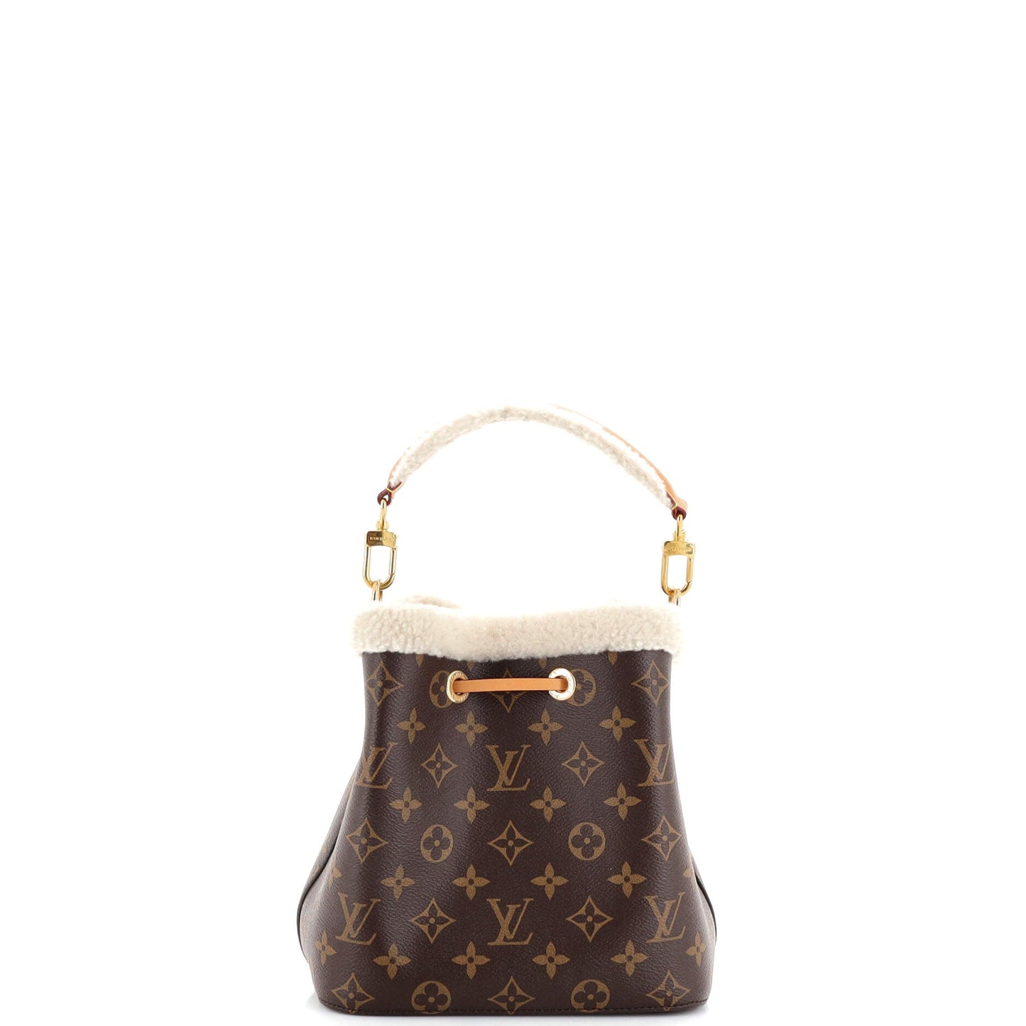 Louis Vuitton Neonoe Handbag With Shearling Bb Canvas Monogram Bucket Bag